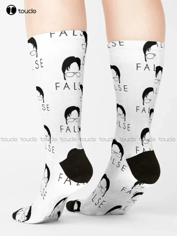 Womens The Office Tshirt False Funny Socks Mens Black Crew Socks Christmas Gift Unisex Adult Teen Youth Socks Custom Women Men