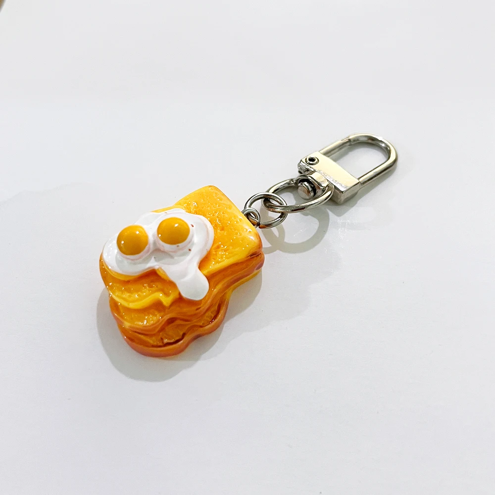 Niedliche Sandwich-Waffel-Ananas-Brötchen-Anhänger Schlüsselanhänger Mini-Harz-Lebensmittel-Spielzeug Schlüsselhalter Kopfhörerhülle Rucksack-Anhänger Deko-Geschenk – Detail 17