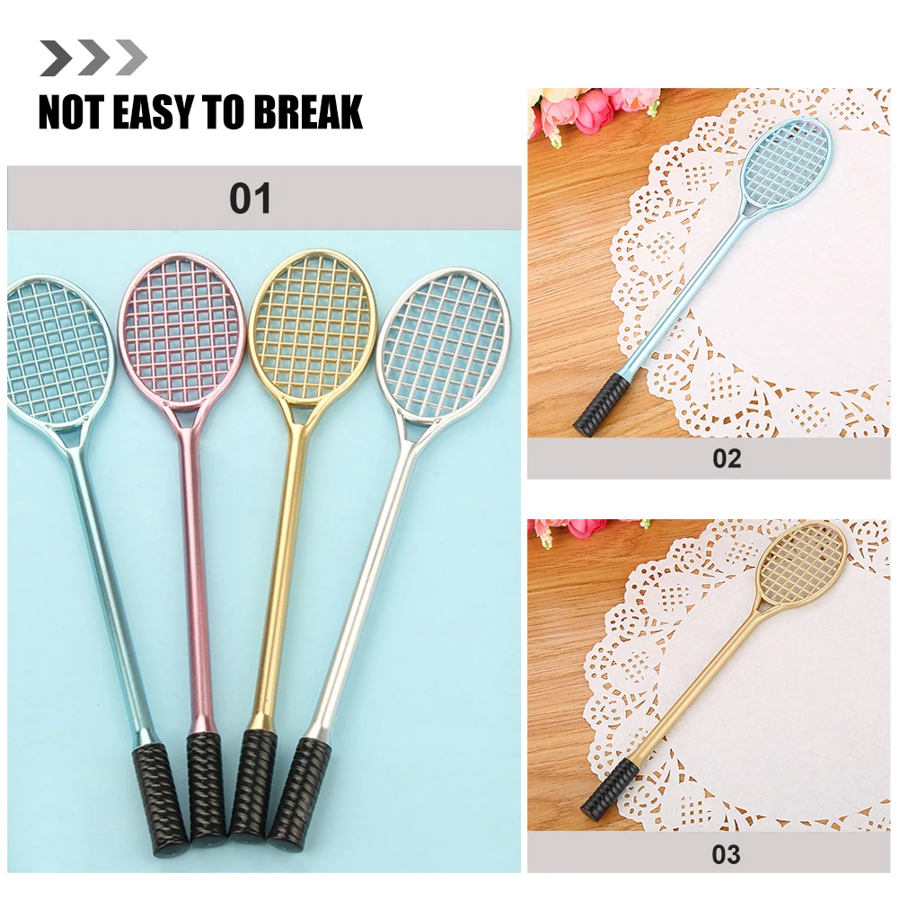 

12Pcs Badminton Racket Gel Ink Pen Smooth Writing Cartoon Cute Gel Pen Bulk for School Office Kids