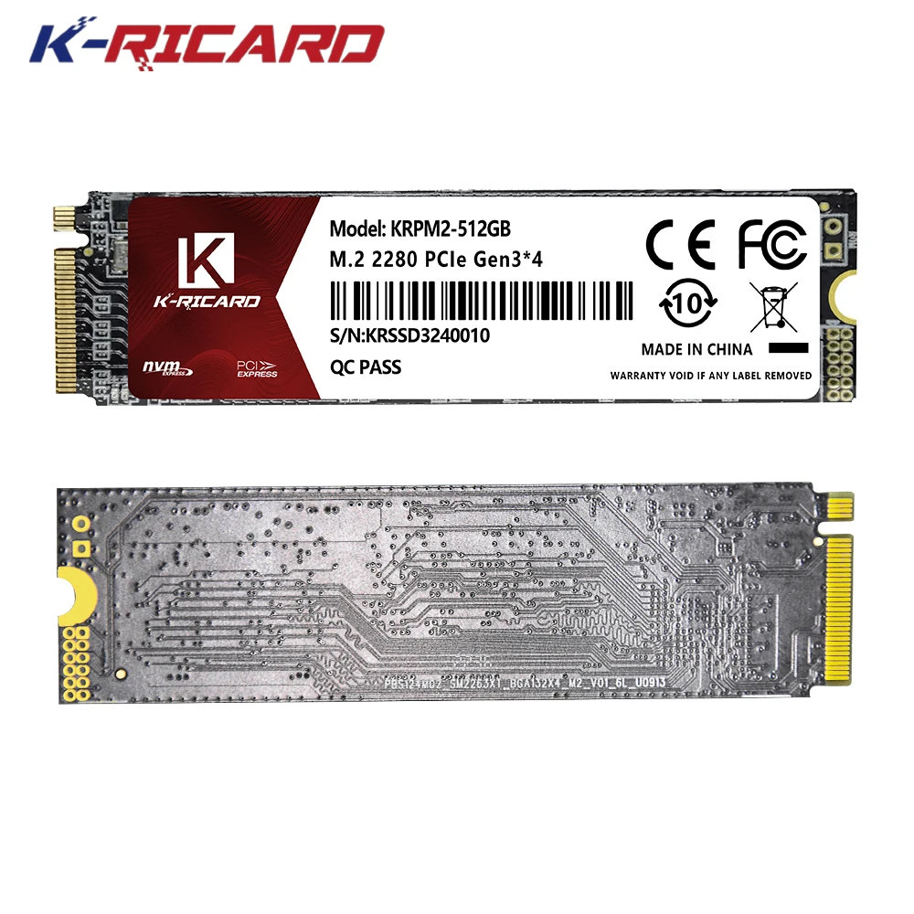 K-RICARD NVMe SSD M.2 2280 1TB 2TB Internal Solid State Drive for Desktop Laptop High-Speed Hard Disk