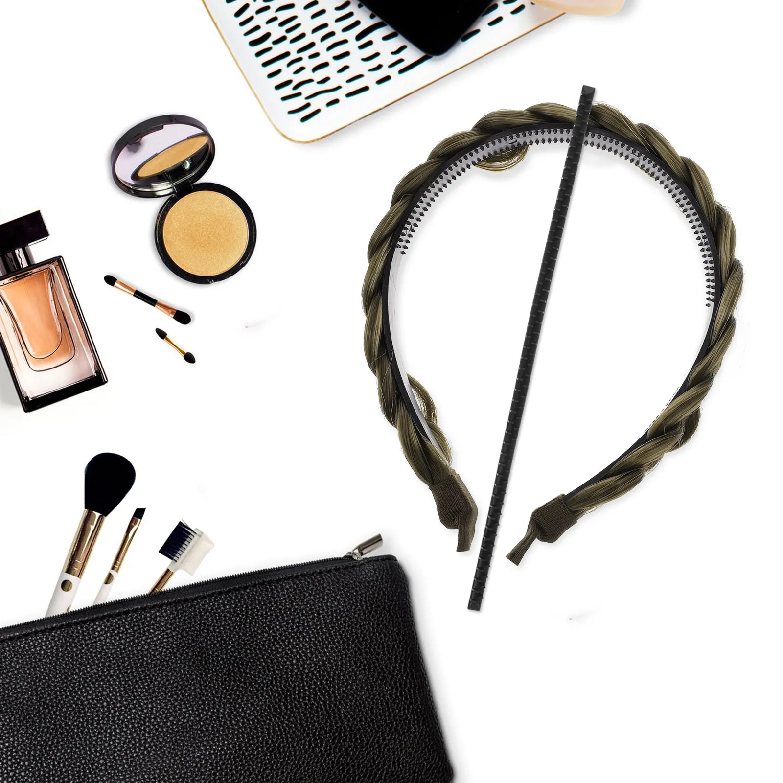 

10Pcs Hairband Anti-Slip Teeth Strips Plastic Self-Adhesive Grip for Women Girls Hair Hoops Headband Teeth for DIY Craft