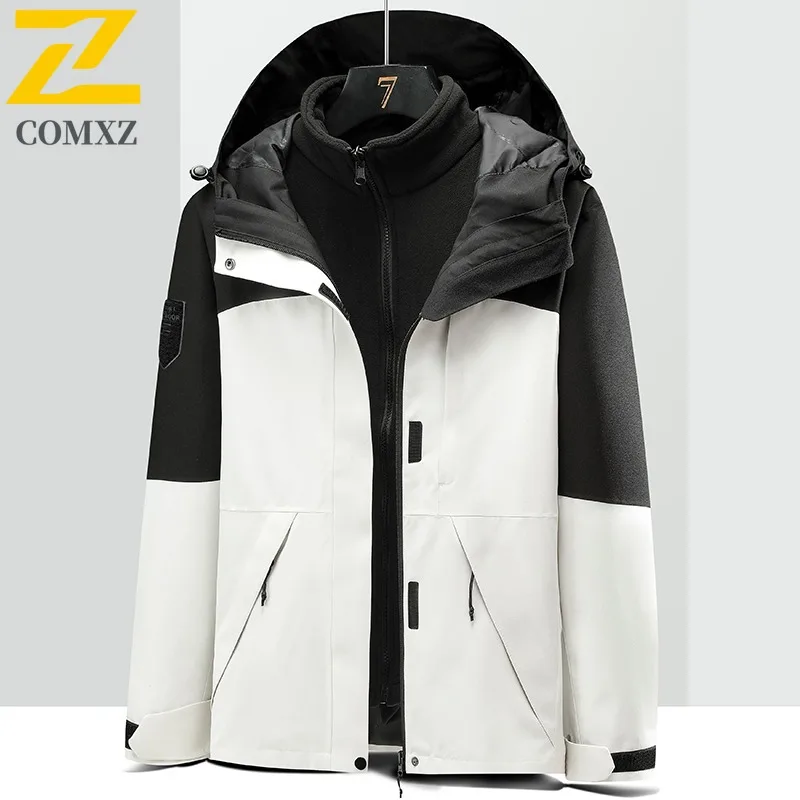 سترة رجالية فاخرة مريحة من COMXZ لركوب الخيل في الهواء الطلق ومقاومة للرياح سترة دافئة على طراز الشارع الحضري ملابس شتوية مقاومة للبرد #3