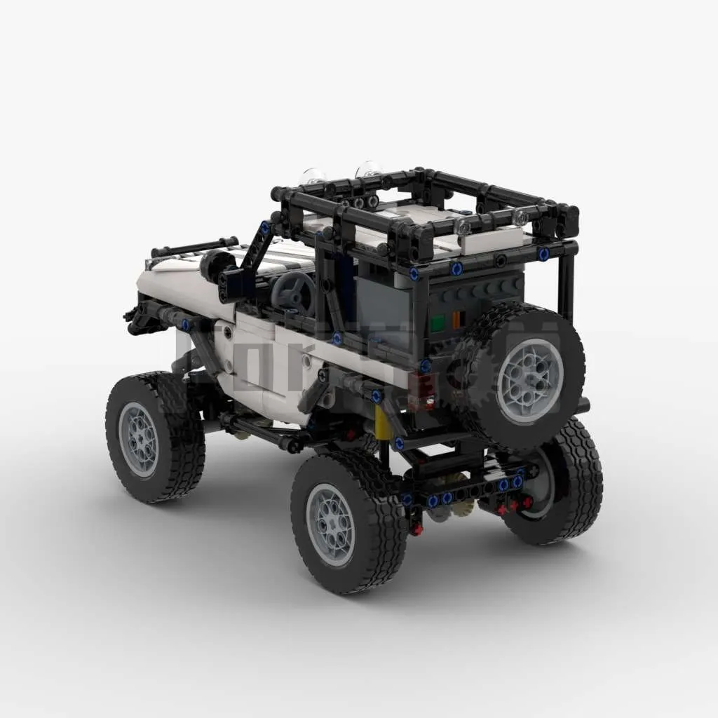 Moc-24142 4X4 Jeep Off Road Voertuig Model Met Pdf Tekeningen Bouwstenen Kids Diy Speelgoed Verjaardag Kerstcadeau