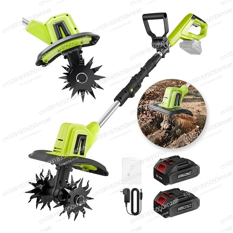 

Handheld micro-tiller Electric lithium battery scarifier Agricultural tiller Household small weeding and plowing