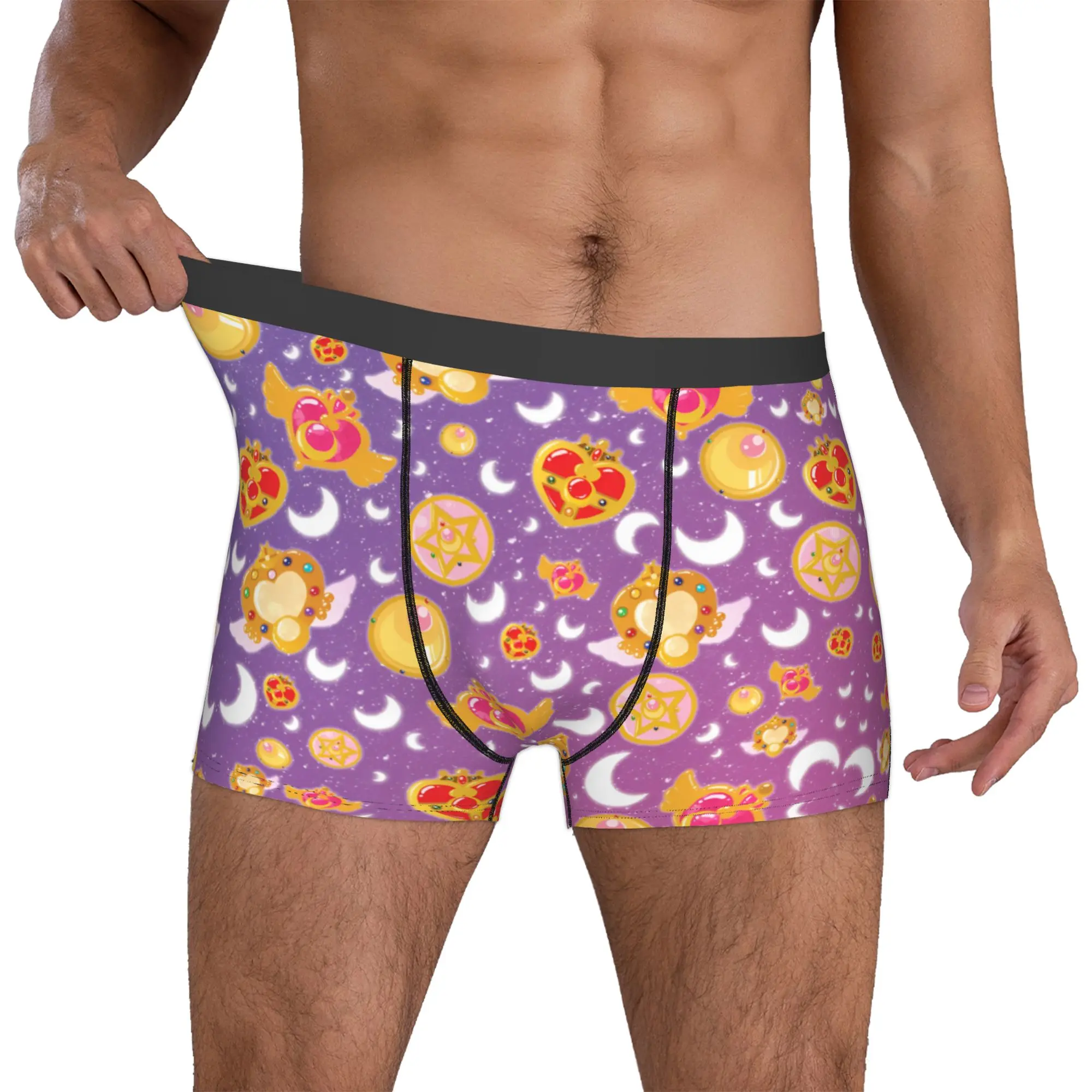 

Custom S-Sailors Japan Comic Underwear Men Stretch Comic Boxer Briefs Shorts Panties Soft Underpants For Homme