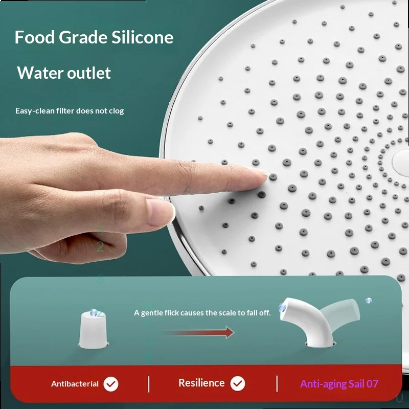 High Pressure Shower Head Rainfall with Handheld Set, Large Overhead Spray for Bathroom