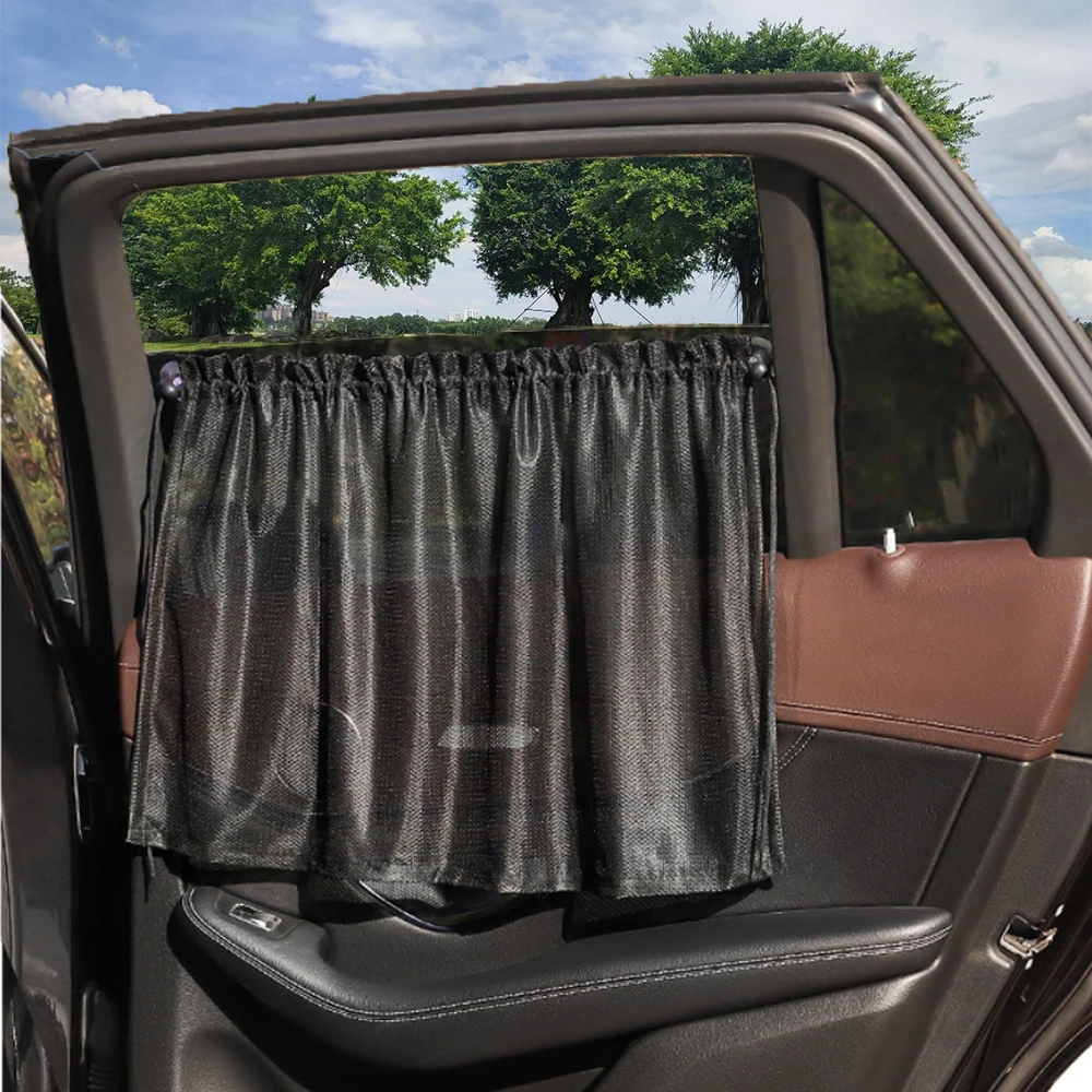 Car Sunshade Curtains Universal Side Window Shades Curtains Protection Repellent Mosquito Mesh Net Sunshade Auto Accessories