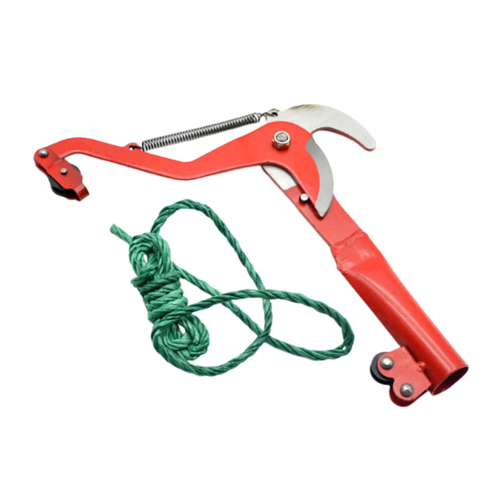 Heavy Duty Pruning Shears Double Pulley Bypass Tree Pruner with Long Nylon Rope for Home Farm Yard Gardening Tasks