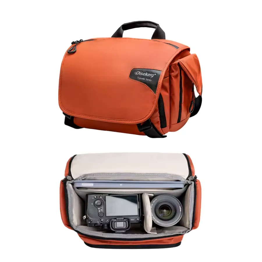 Camera Bag for Women Mirrorless Photography Bag Single Shoulder Crossbody Convenient for Long Lens Outdoor Waterproof