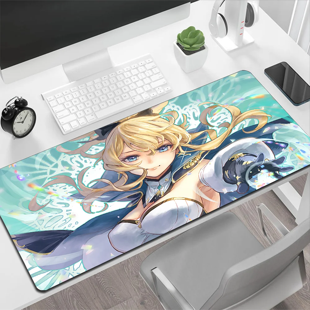 Genshin Impact Jean Large Mouse Pad Gaming Mouse Pad PC Gamer Computer Mouse Mat Big Mousepad XXL Keyboard Desk Mat Mause Pad