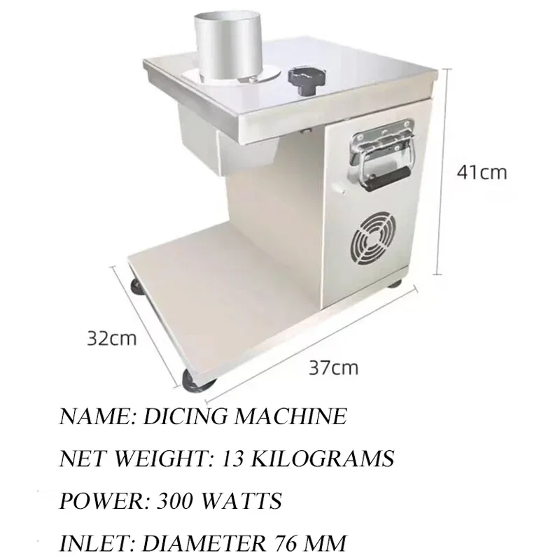 Commercial Automatic Electric Vegetable Dicer, Dicing Cutting Machine for Potato, Carrot and Radish Processing