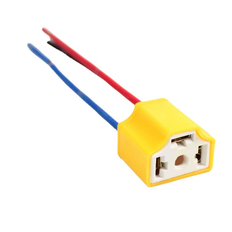 New High Quality H4 Three Holes Ceramic Wire Wiring Car Head Light Bulb Lamp Harness Socket Plug Auto H4 Connector Plug