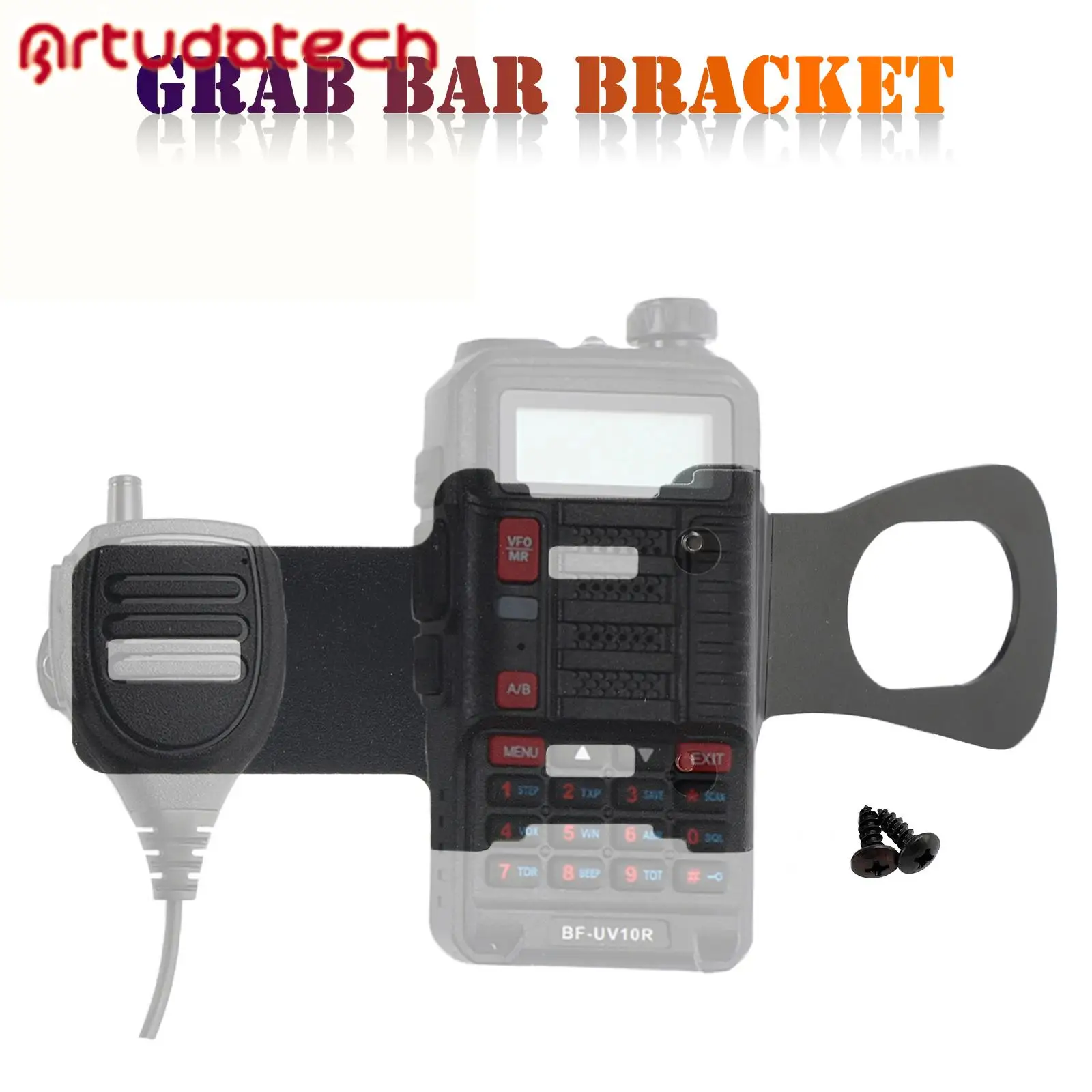 Suporte de montagem de microfone para barra de apoio de rádio portátil adequado para Wrangler JK e JL