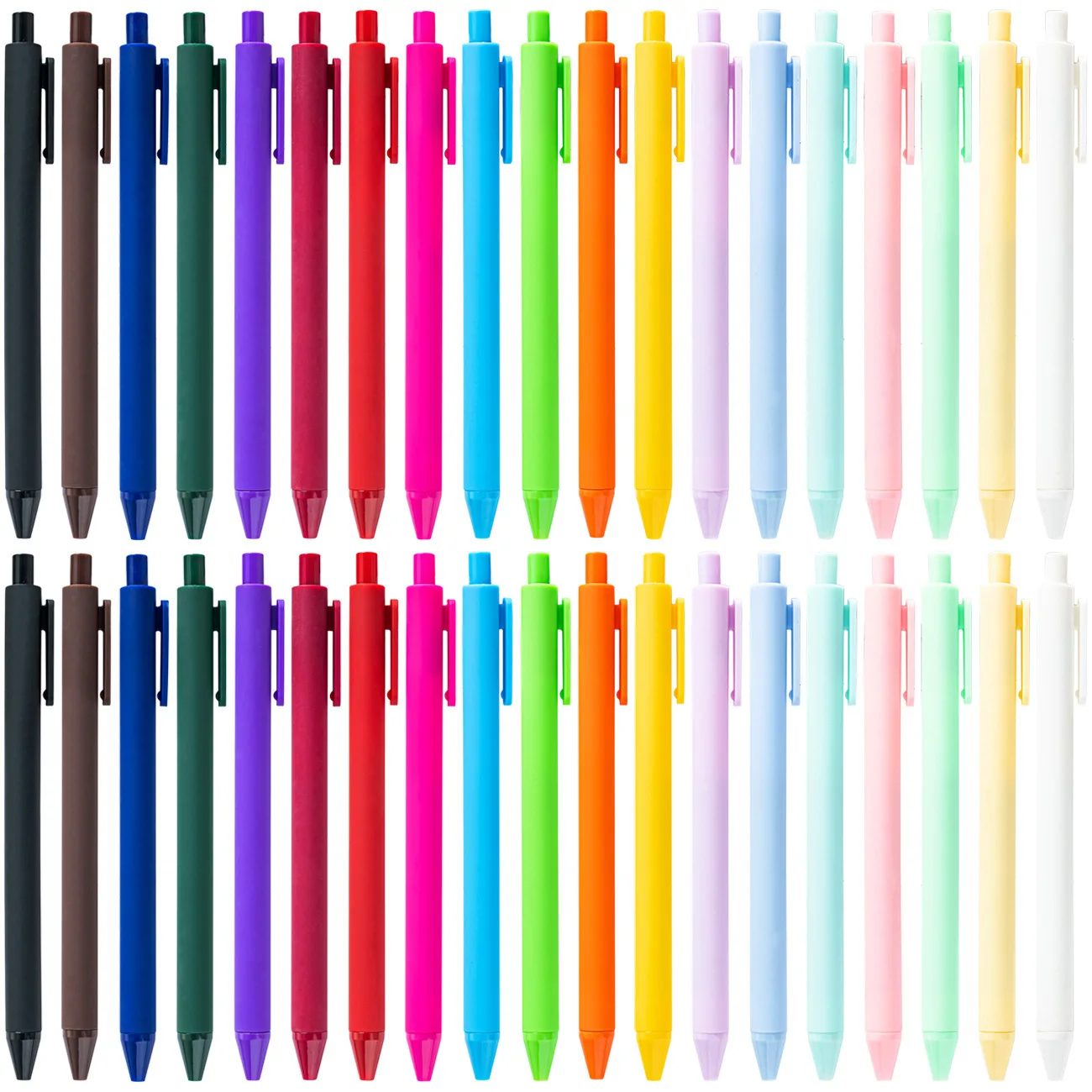 Cute Pens Black Gel Ink Pens Retractable 0.5mm Gel Pens Bullet Point Nice Gifts Fun Pens for Kids Girls Boys Women Office School