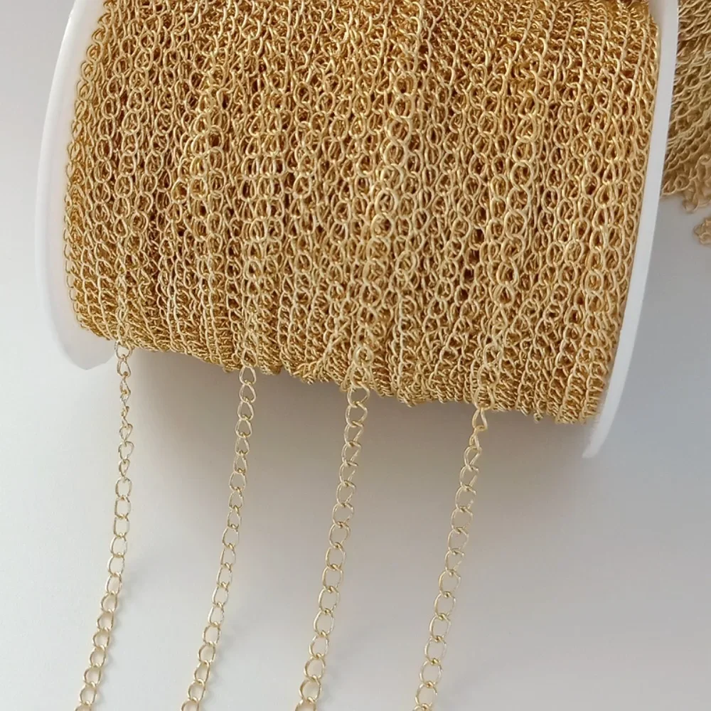 

Позолоченная 14-каратная усиленная цепочка для хвоста, удлинительная цепочка, полуфабрикат, браслет «сделай сам», материал аксессуаров для ожерелья