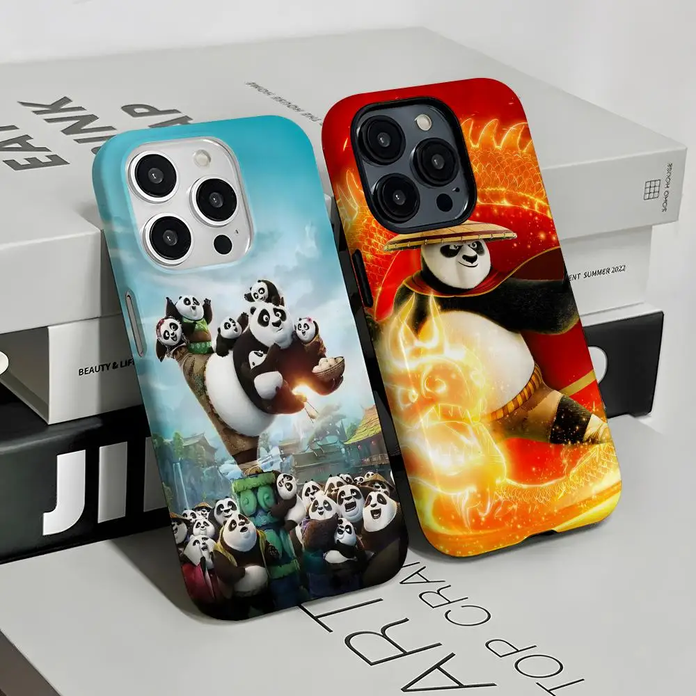 KungS-Fu-PandaES Handyhülle Hard PC für IPhone 16 Pro Max 16 15 14 13 12 11 Pro Max Plus glänzende HD-Abdeckung