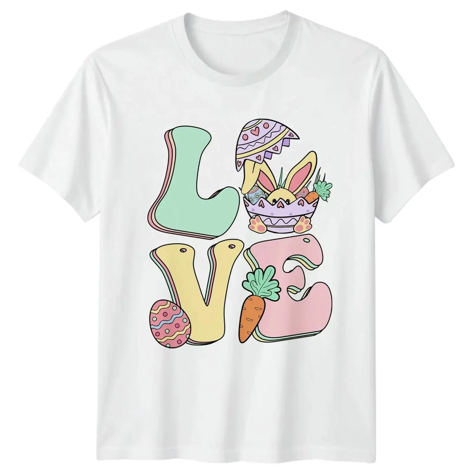 Liebe T Shirt Osterhase Weihnachtsgeschenk für Sie und Ihn vintage Washed Casual Stylish Breathable streetwear Stretched Unisex