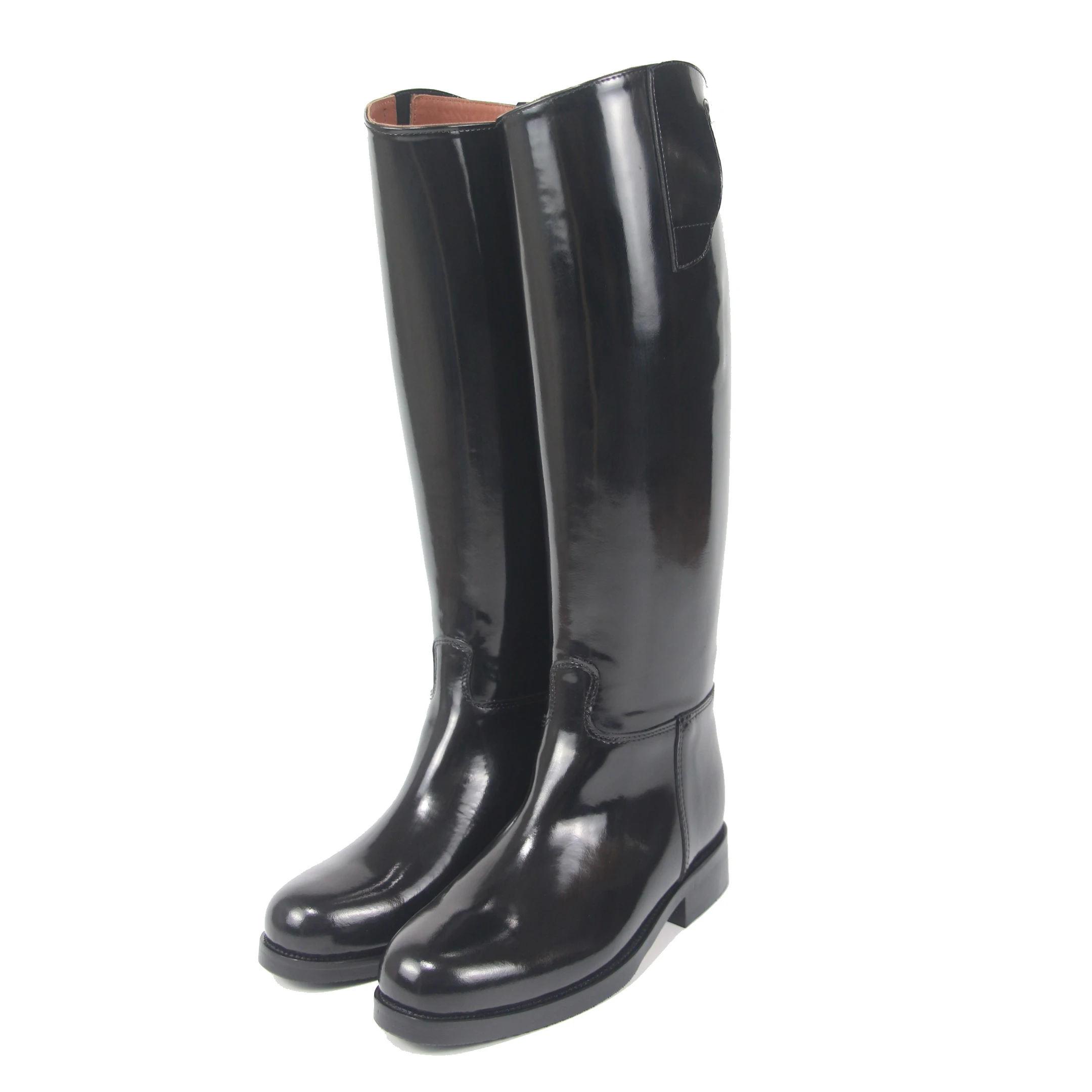 Botas De Equitação Liso-boxleather Forro De Couro Dressage Botas Equestres Unisex Equipamento De Equitação Personalizado