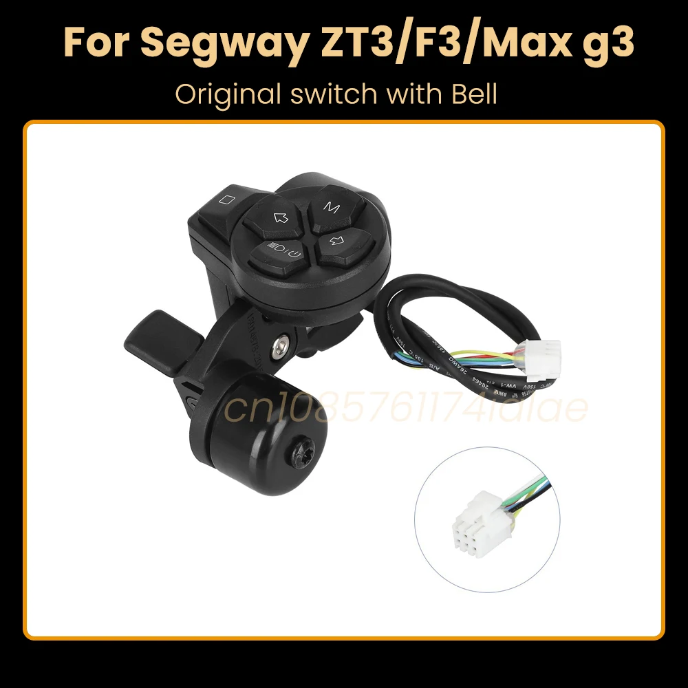 

Headlight Button Combo Switch with Bell for Segway ZT3 Pro / Max G3 / F3 Pro Electric Scooter Turn Signal Mode Switch Parts