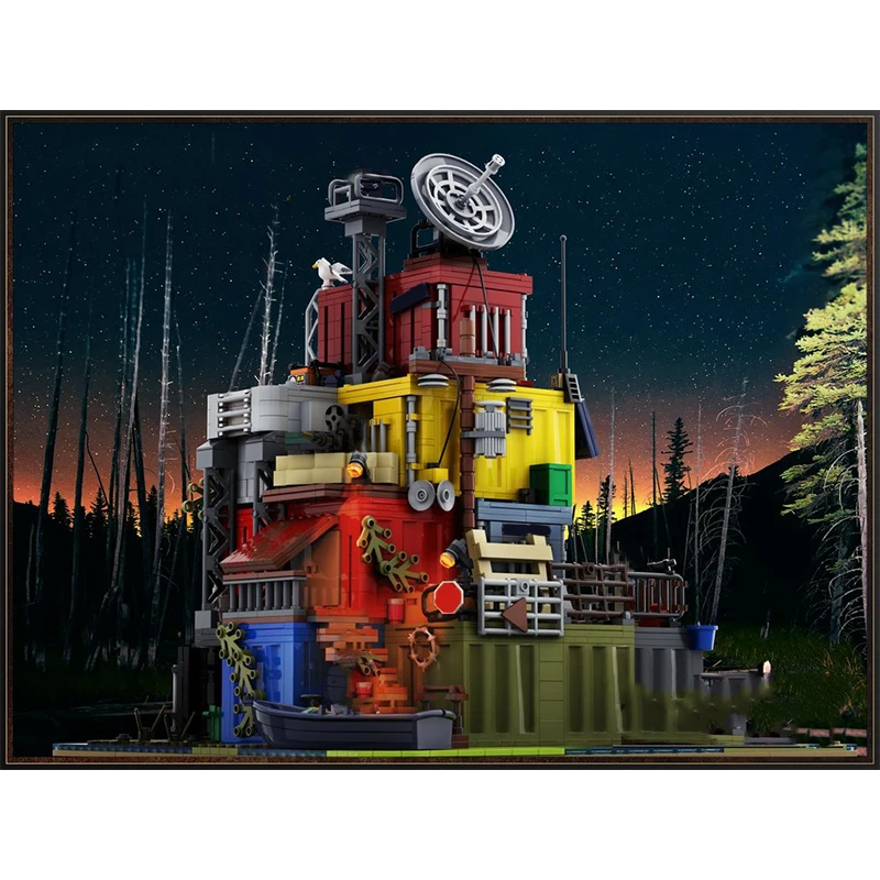 2184pcs MOC Post Apocalyptic Survivors Base On Docks Castle Model Building Blocks Toy Education Craft Brick Display DIY Art