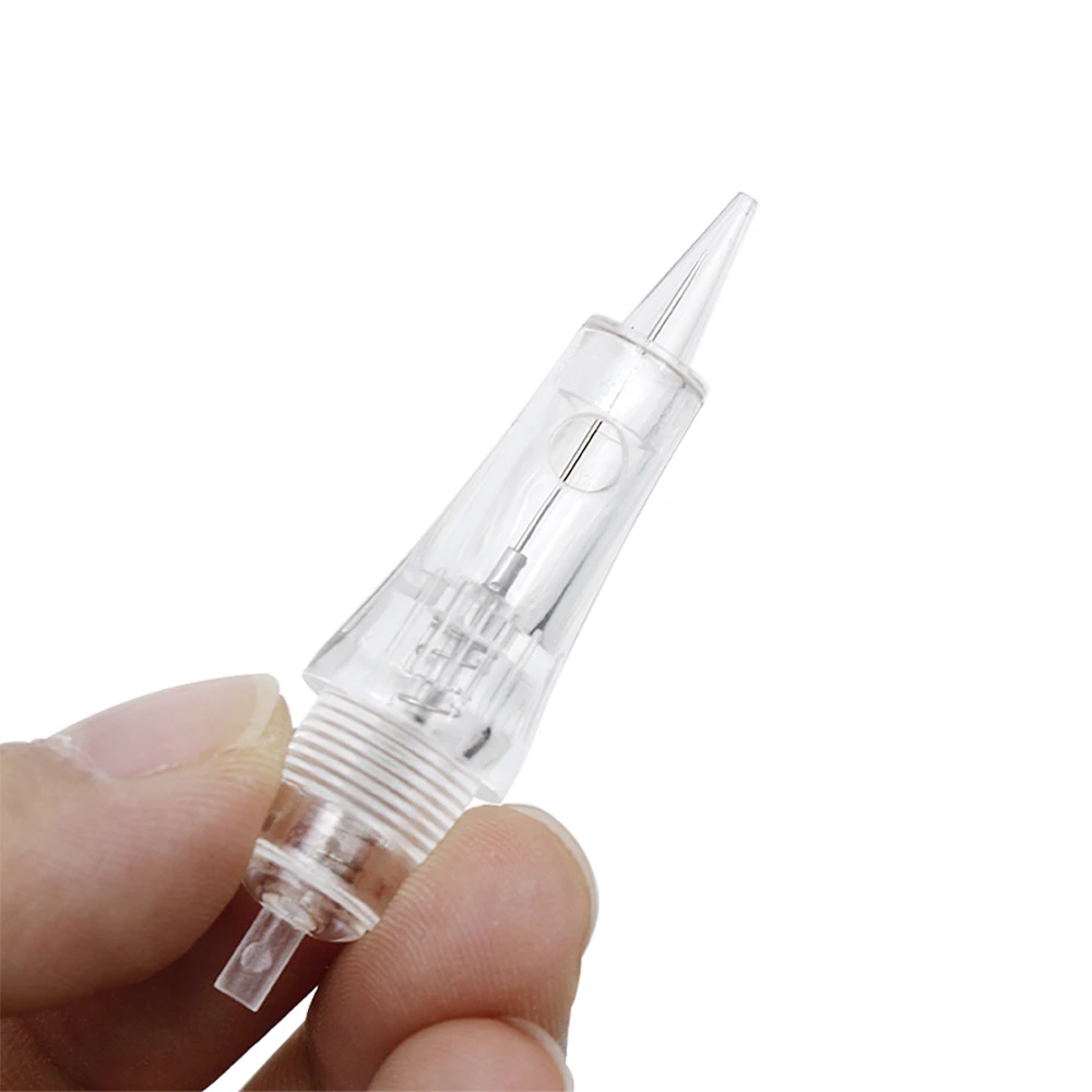 AIMOOSI Disposable Sterile Tattoo Needle Cartridges 1R/3R 15/100 for Eyebrow Lip PMU Microblading Permanent Makeup Machine - view 6