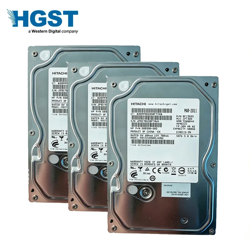 

Настольный жесткий диск HGST 3,5 дюйма, встроенный механический жесткий диск SATA3 6 Гбит/с Hitachi HDD 500 ГБ 1 ТБ 2 ТБ 5700-7200 об/мин с буфером