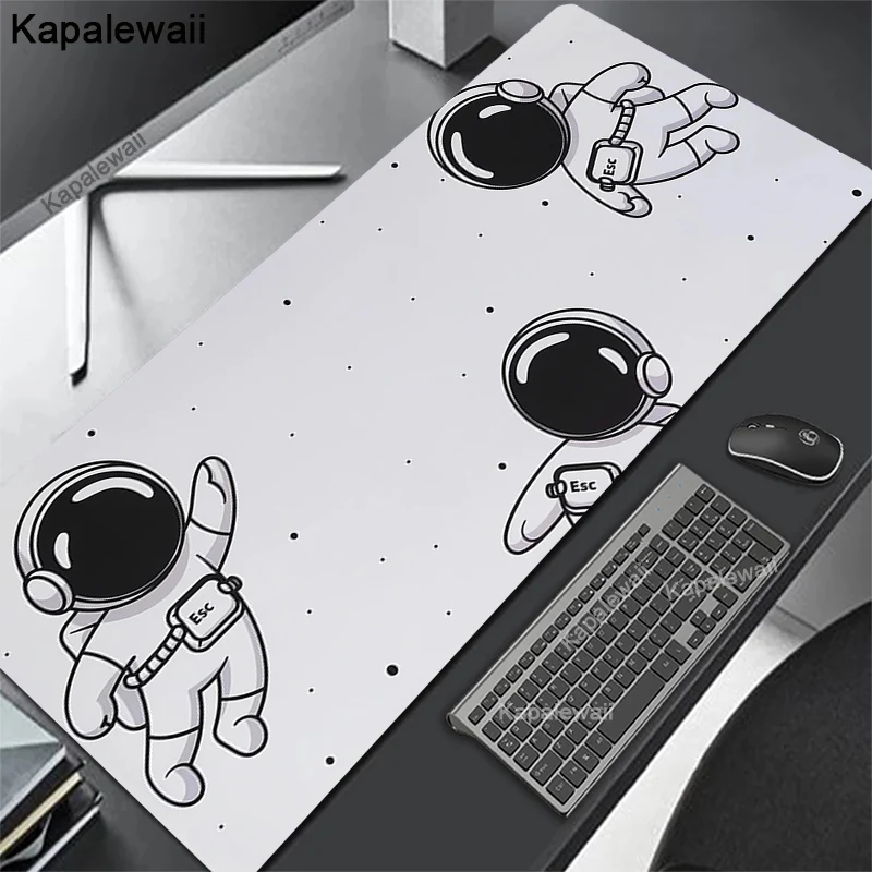 Cute Gravity Mouse Pad Gamer Deskmat Astronauta Space Gaming Laptop Mousepad Kawaii Desk Accessories Vaporwave Office Carpet XXL