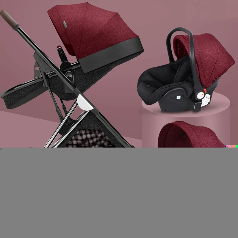 New Baby stroller 3 in1,four wheels stroller,2 in 1 baby car,kinderwagen Foldable newborn baby carriage,High landscape strollers