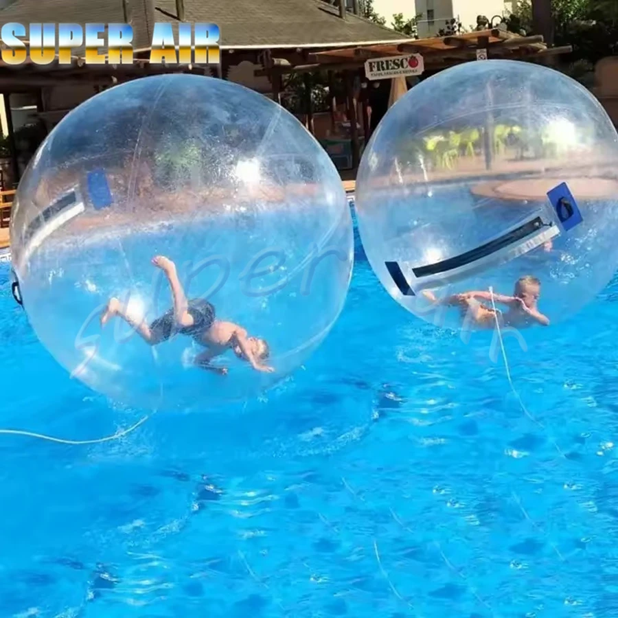 Alta qualidade 2m de diâmetro transparente inflável água andando bola água pastel rolo balão zorb bola para venda