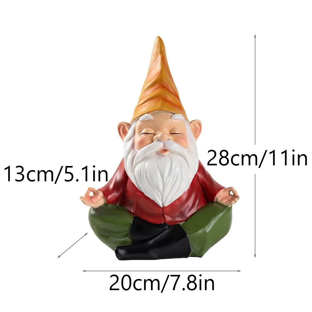 Meditative Dwarf ornaments Garden Elf Decorations Fairy Garden Decorations