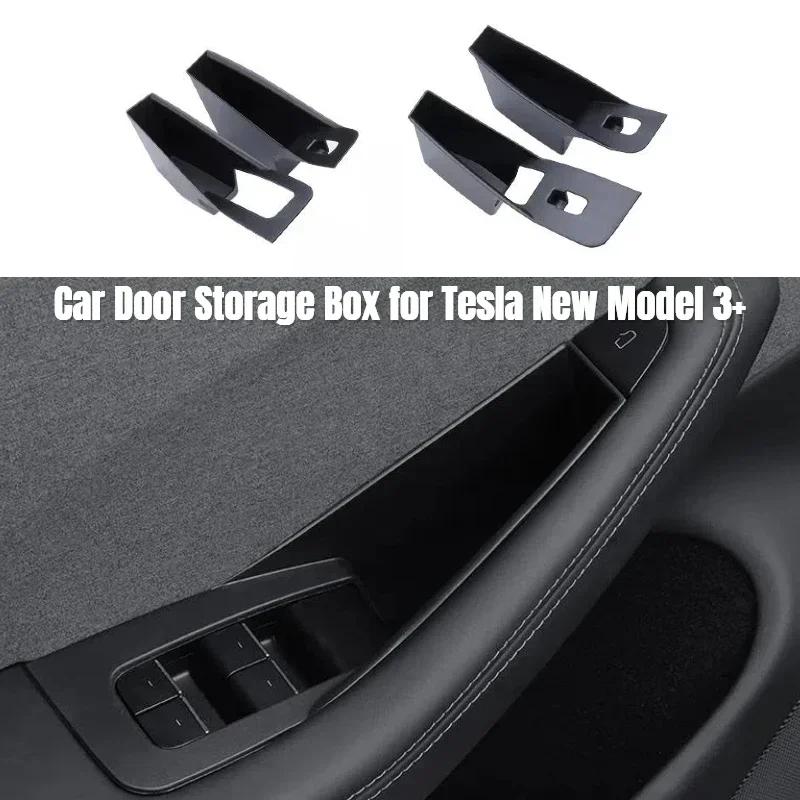 For Tesla New Model 3 Y 3+ Highland Four-door Inner Handle Storage Box Convenient All-inclusive Storage Box Car Accessories 2024