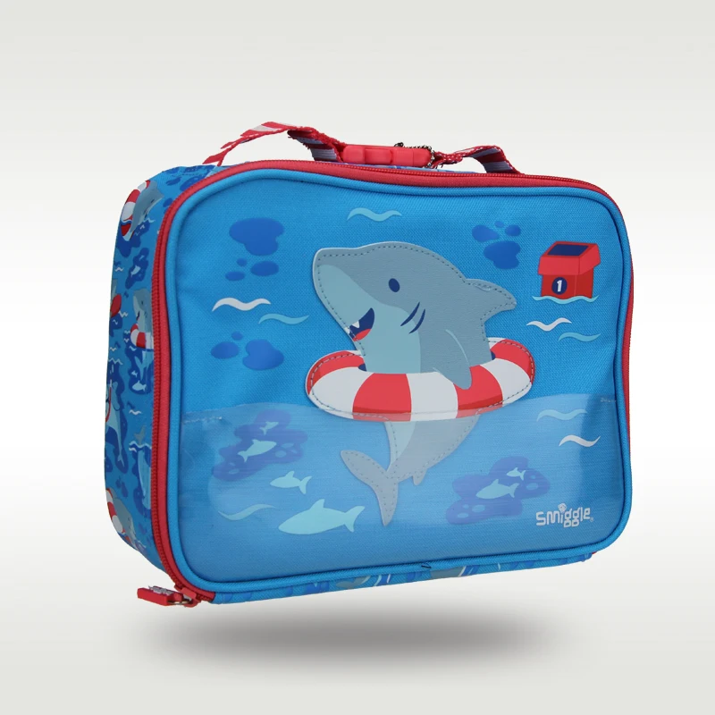 Australia Smiggle hot-selling original children's lunch bag handbag red and blue shark fruit outdoor thermal insulation bag