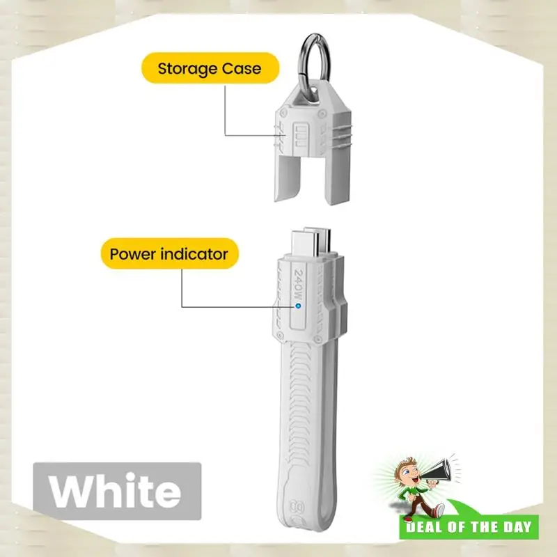 

24-часовая доставка Портативный брелок PD240W Быстрая зарядка USB C к кабелю типа C 80 Гбит/с 8K 60 Гц USB4 Кабель Power Bank USB C Провод