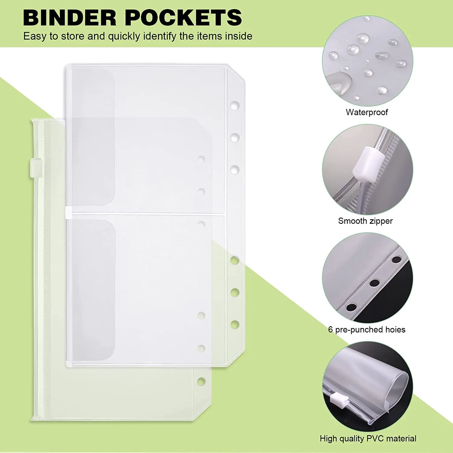 A6 Budget Binder Notebook with Cash Envelopes,Budget Sheets, Ruler and Letter Sticker Labels, Money Organizer for Daily Finances
