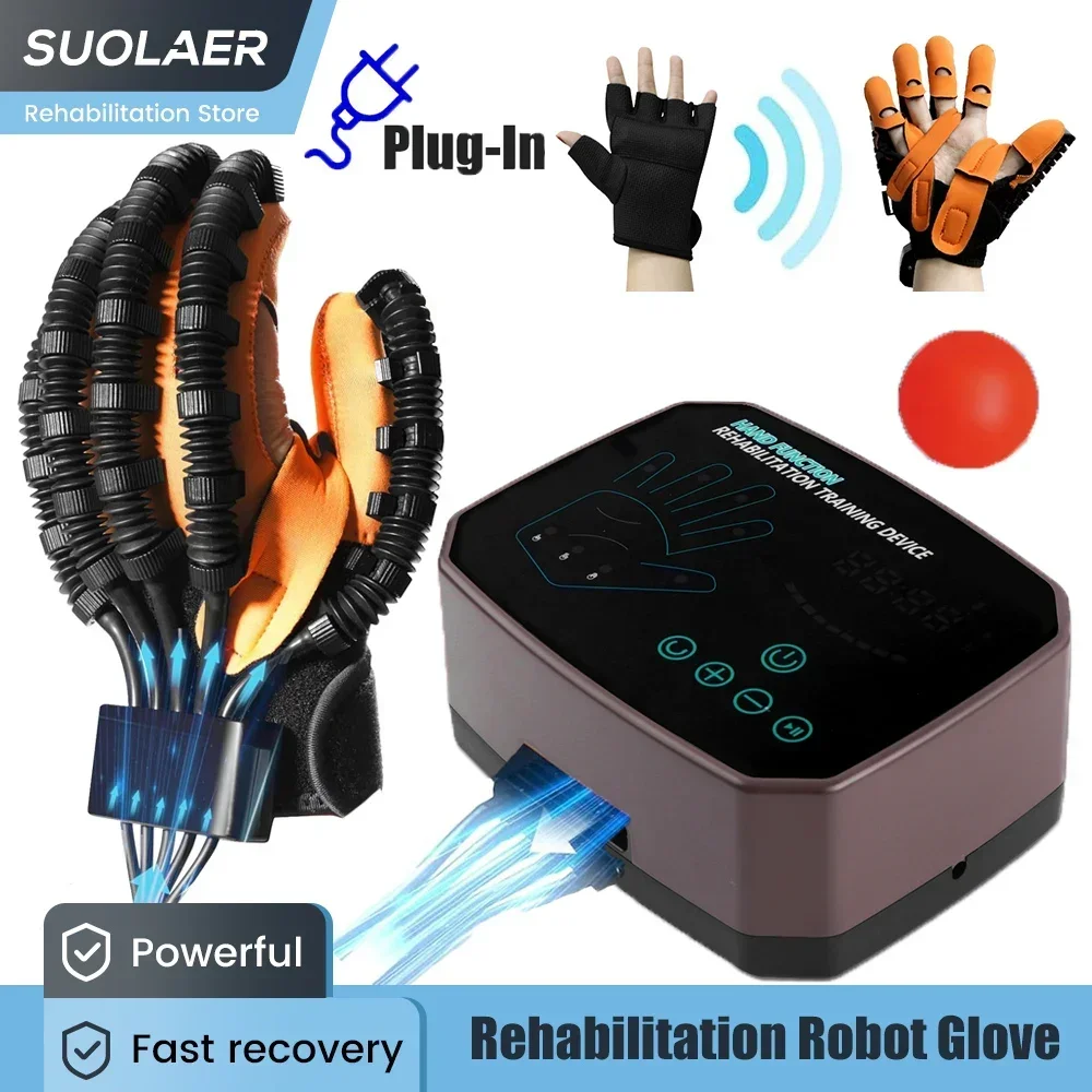 Rehabilitation Training Robot Gloves Finger Strengthener Stroke Recovery Physicaltherapy Hemiplegia Cerebral Infarction Training