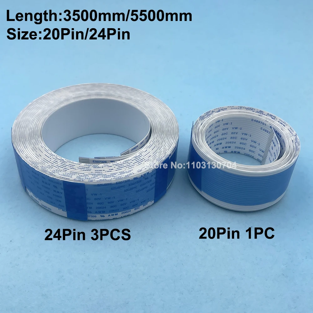 

4 шт 20Pin 24Pin FFC плоский длинный Дата-кабель для Gongzheng GZ3204AU 3206AU 3208AU Thunderjet строка кабеля ABCD