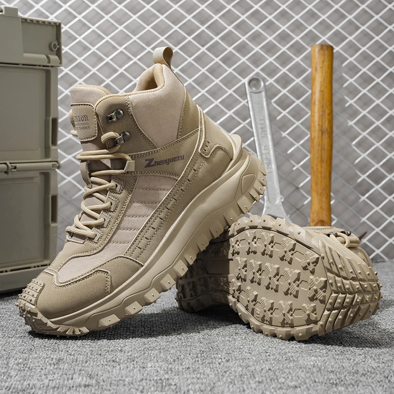 Autumn New High-Top Plus Size Casual Sports Shoes, Outdoor Hiking Boots, Comfortable Thick Sole Lightweight Casual Walking Shoes, Suitable for All-Season Daily Outdoor Activities, Walking And Travel, Mountaineering, Camping Gear view 5