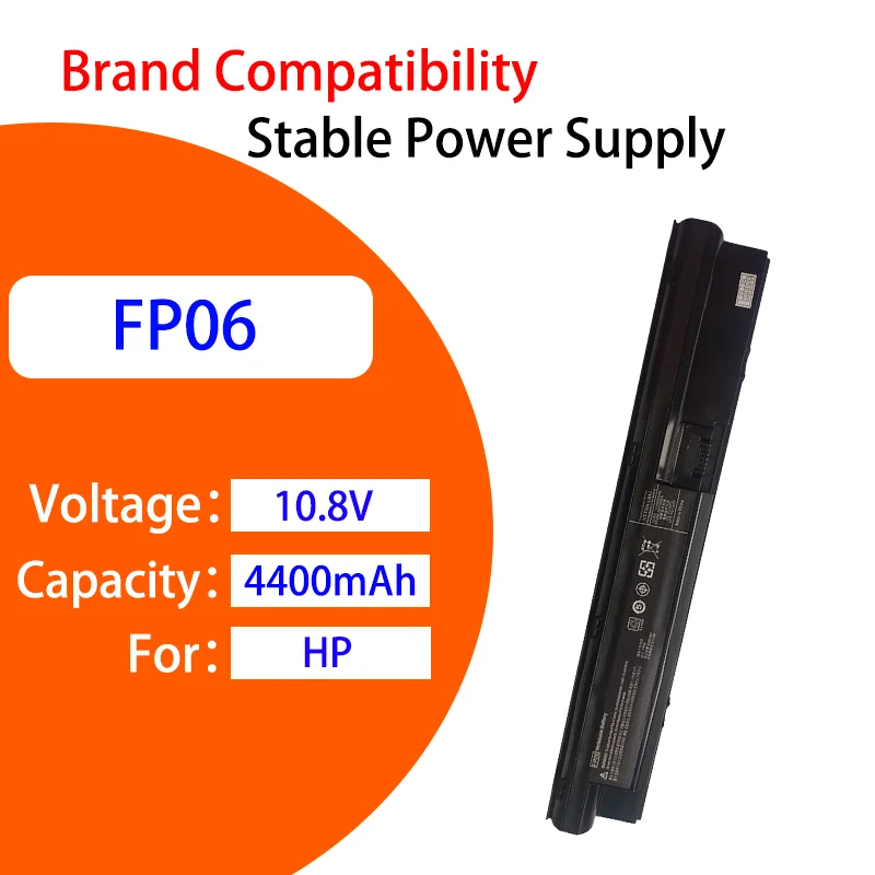 

10.8V 4400mAh FP06 HSTNN-IB4J Safe Laptop Battery For HP ProBook 440 445 450 455 G1 Smart Protection Steady Voltage Long Cycle