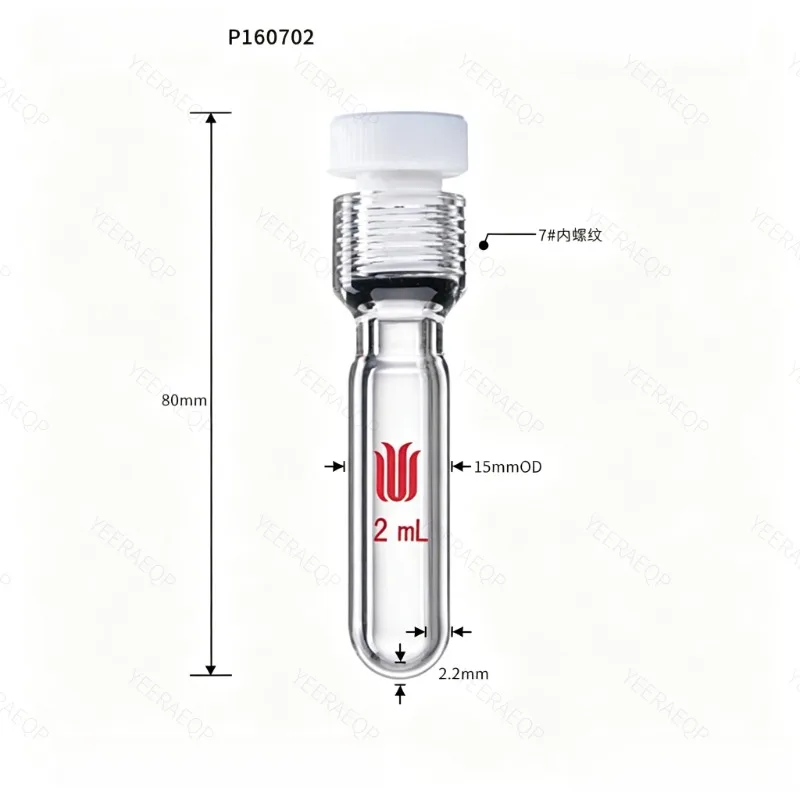 SYNTHWARE P16 Thick-Walled Pressure-Resistant Pressure Vessel Bottle With PTFE Internal Threaded Plug Threaded Mouth Sealed Tube