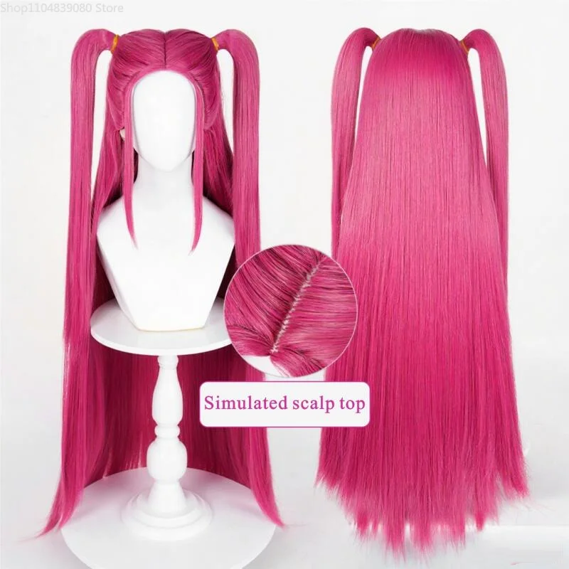 2025 nieuwe Film K-Pop Hunters Zoey Rumi Mira Cosplay Halloween Vrouwen Roze Paars Zwart Synthetische Vezel Pruik hittebestendige Prop