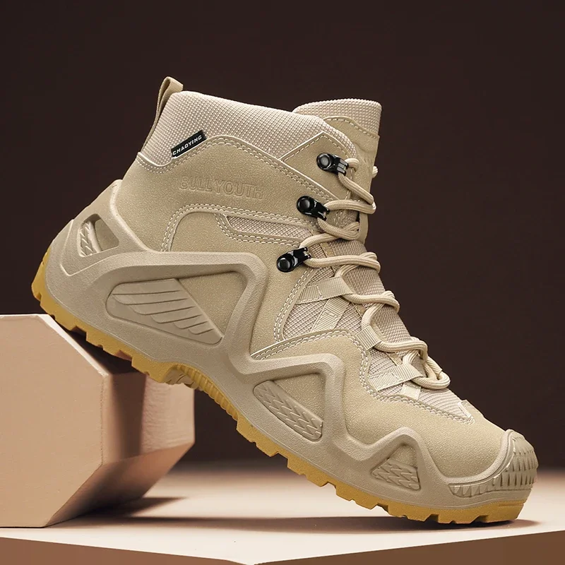 Gruba podeszwa Moda Wygodne buty Tide 2024 Jesień Nowe męskie buty codzienne Wysokie buty outdoorowe Odporne na zużycie antypoślizgowe buty męskie
