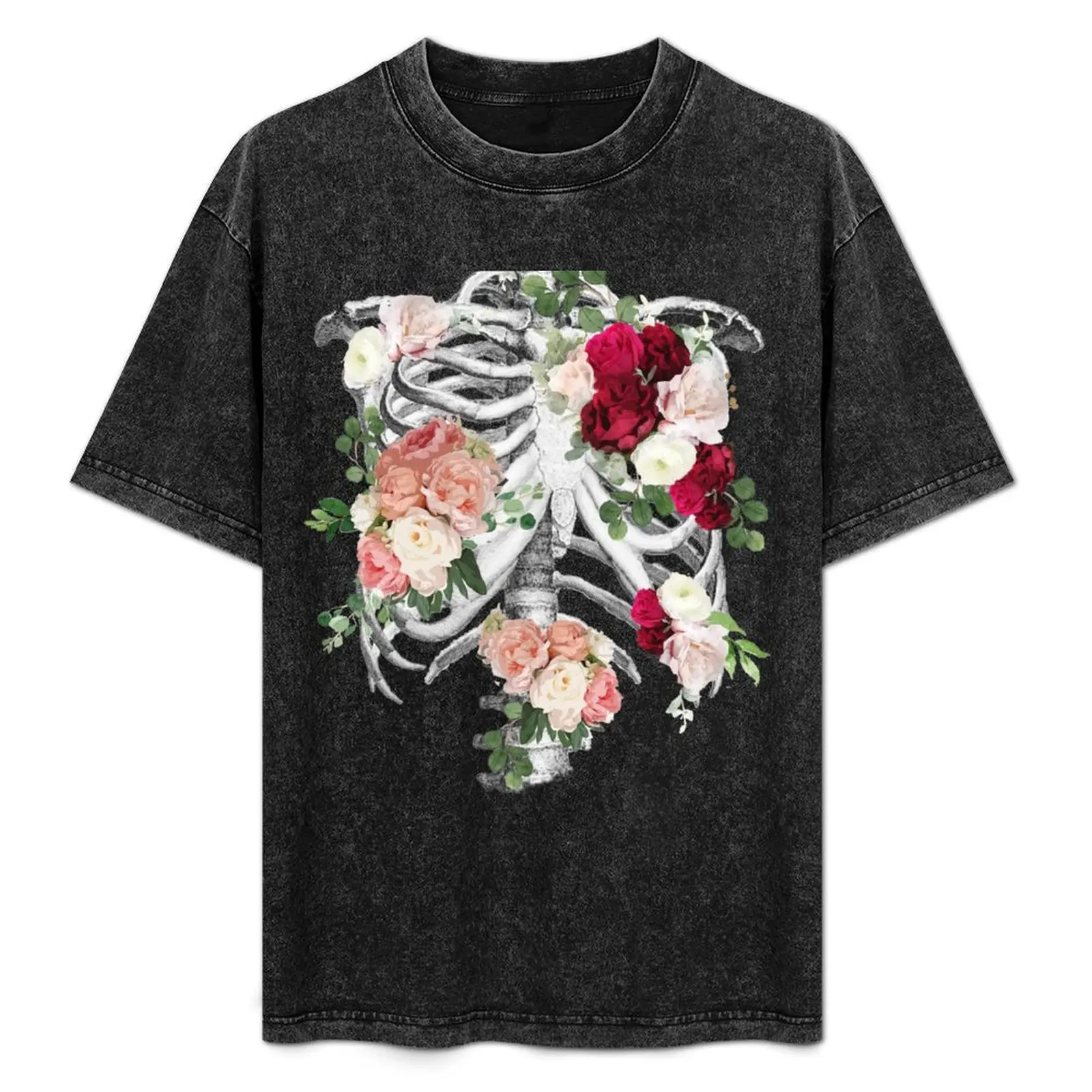 

Anatomy, ribcage, rib cage,roses bloom spring T-Shirt boys animal print anime t shirts affliction shirts vintage t shirt men