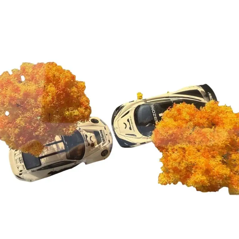 1:64 Diecast Vehicle Display Box Transparent Acrylic Autumn Diorama Mini Scene Desktop Decor for Home Office