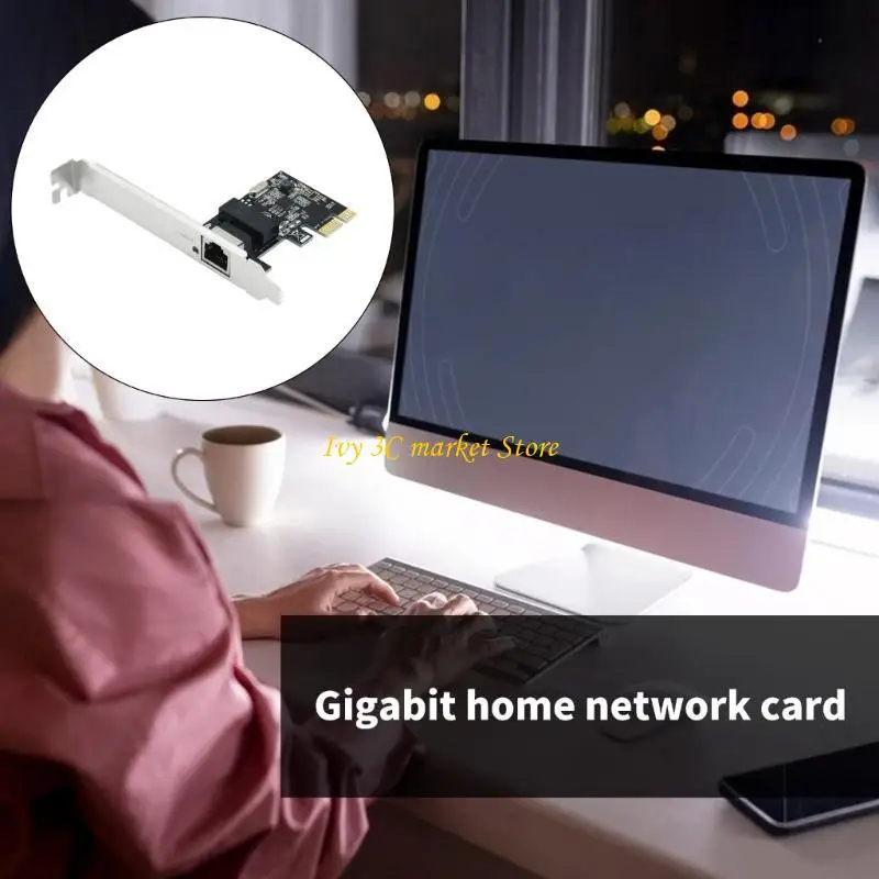 D7YC PCIE 네트워킹 카드 데스크탑 RTL8111E 네트워킹 카드 10/100/1000MBPS 기가비트