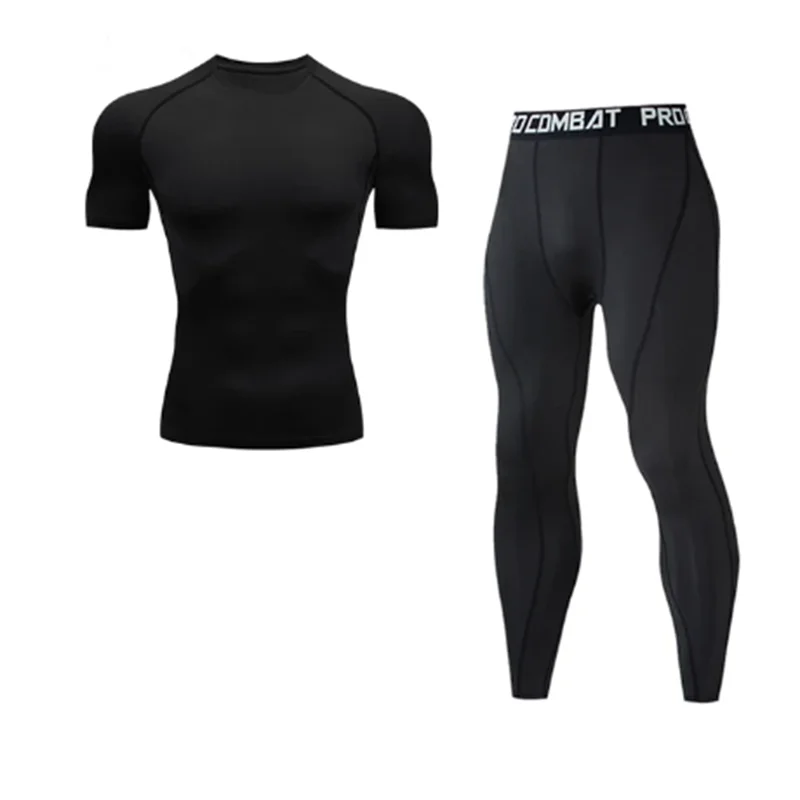 

Anime Jujutsu Kaisen Toji Compression Shirt Set Casual Performance Set Men's Athletic Workout Quick Dry Tee+Sweatpants Unisex