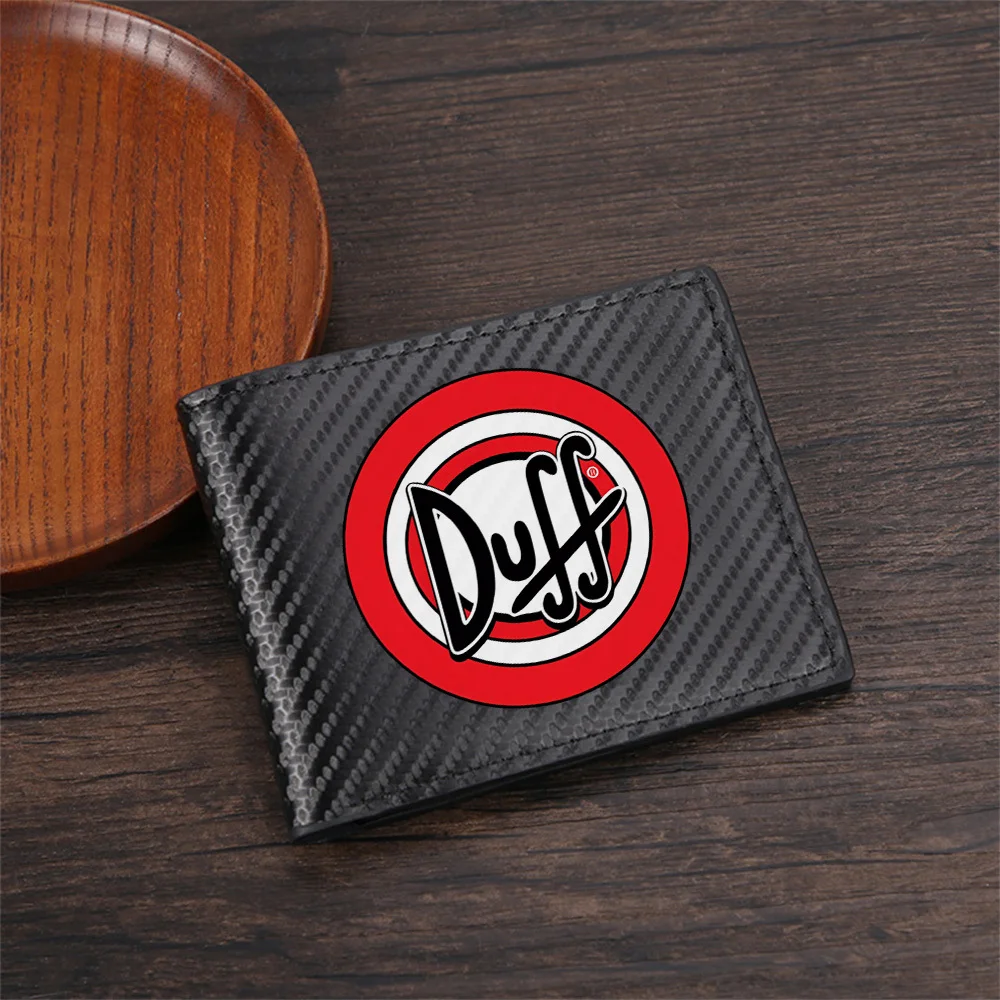 Duff Beer logo red circle white target Men's Wallets Simple Business Modern Stylish Printing Design Gifts For Father Boyfriend C