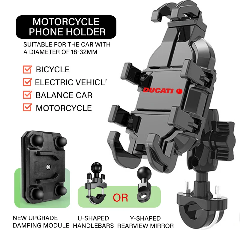 For Ducati 796 795 821 Monster 696 400 2006-2024 2025 LOGO Mobile Phone Holder GPS Stand Bracket Motorcycle Accessories