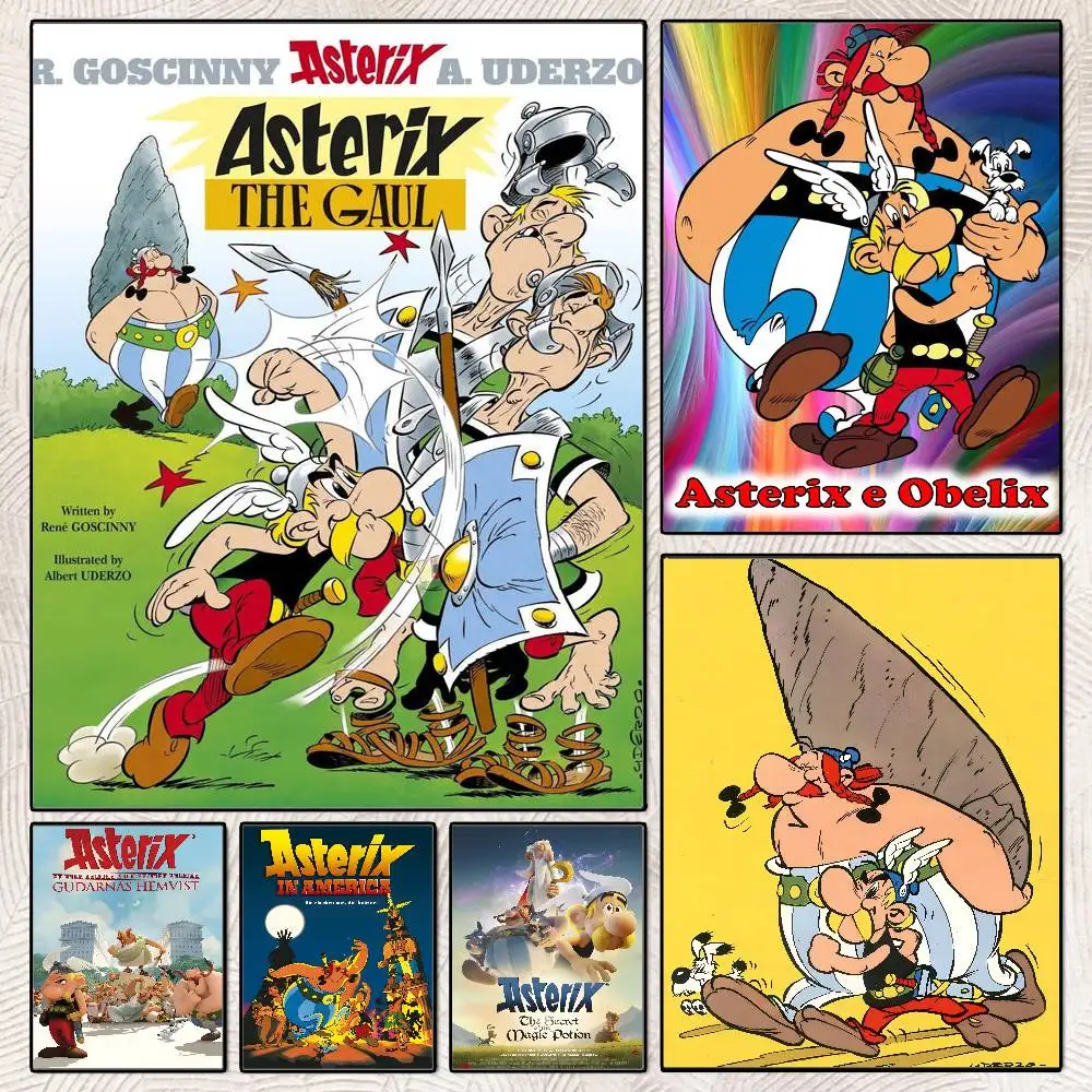ملصق A-Asterix وObelix Anime ملصق عالي الدقة ذاتي اللصق مقاوم للماء مثالي لتزيين غرفة المعيشة وغرفة النوم