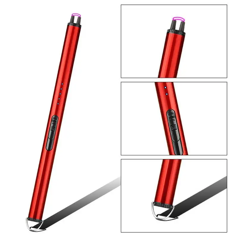 1 Piece USB Electronic Lighter Arc Rechargeable Portable Windproof Kitchen Igniter Outdoor BBQ Camping Lighter