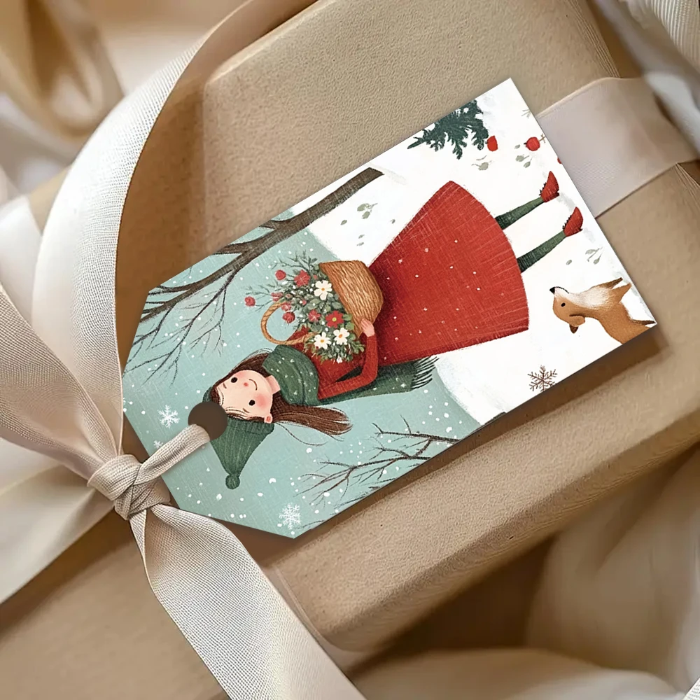 40 Stück, lustige Weihnachtsanhänger, Hängeanhänger, Geschenkanhänger, Partydekorationen, Heimwerken, Urlaubsdekoration, Partykarten, Ornamente, Juteseil